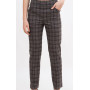 Trousers "Rose" gray color in a cage