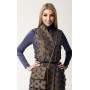 Vest "Maria" with printed jacquard