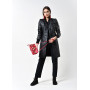 Coat "Merelin" black with dusting