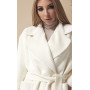 Coat "Francis" milky-colored made of alpaca wool