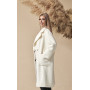 Coat "Francis" milky-colored made of alpaca wool