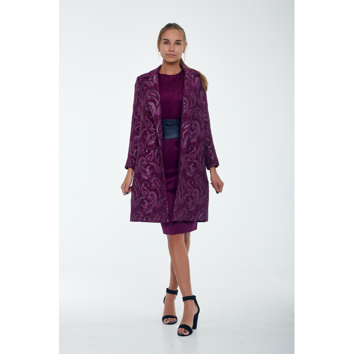 Coat "Velegia" burgundy color