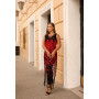 Dress "Rihanna" black color embroidered with flowers