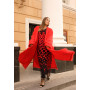 Dress "Rihanna" black color embroidered with flowers