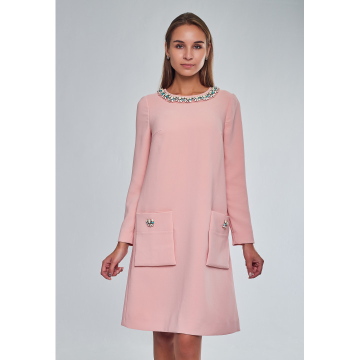 Dress "Shelley" peach color