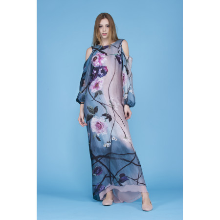 Dress "Adele" with author's print 