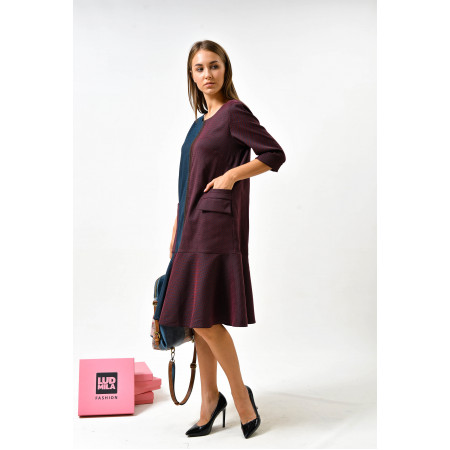 Dress "Meggie" burgundy color