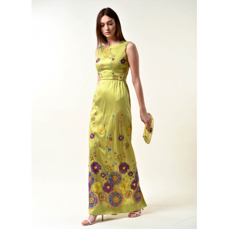 Dress "Jeanne" light green color
