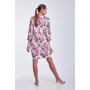 Dress "Koni" milky color with a floral print