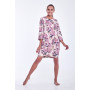 Dress "Koni" milky color with a floral print