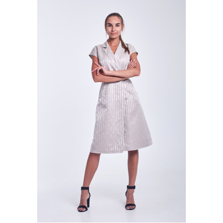 Dress-vest "Helen" beige color with stripes