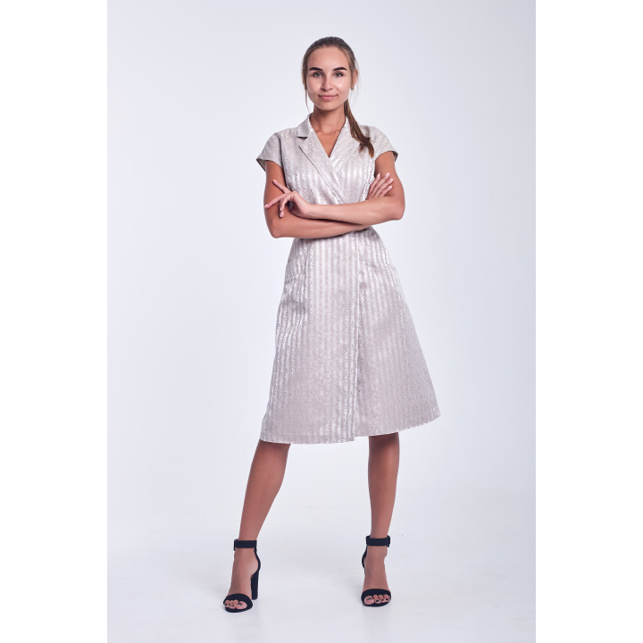Dress-vest "Helen" beige color with stripes