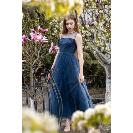 Dress "Vereniya-1" dark blue color