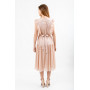 Dress "Courtney" peach color with macrame