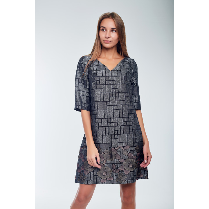 Dress "Tiffani" dark gray color