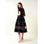 Dress "Valerie" black color with stripes
