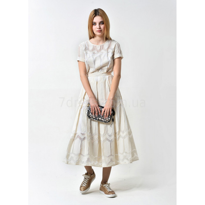 Dress "Valerie" milky color