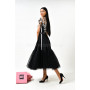 Dress "Alla" black color with lace