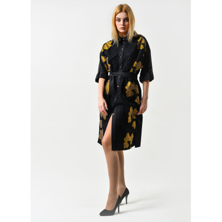 Shirt "Tamiya" black color with delicate embroidery