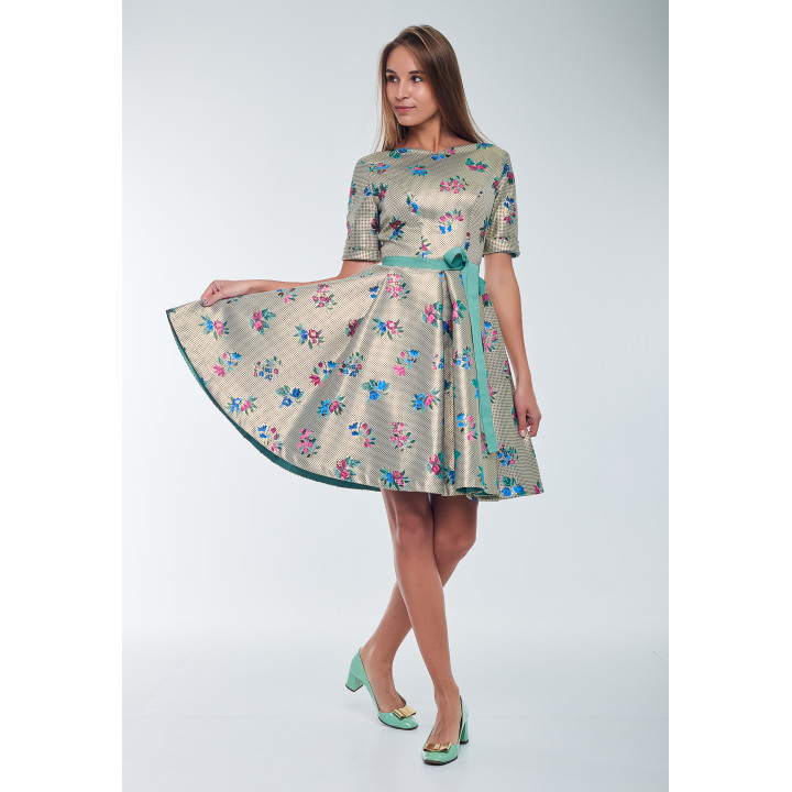 Dress "Irene" with plant print
