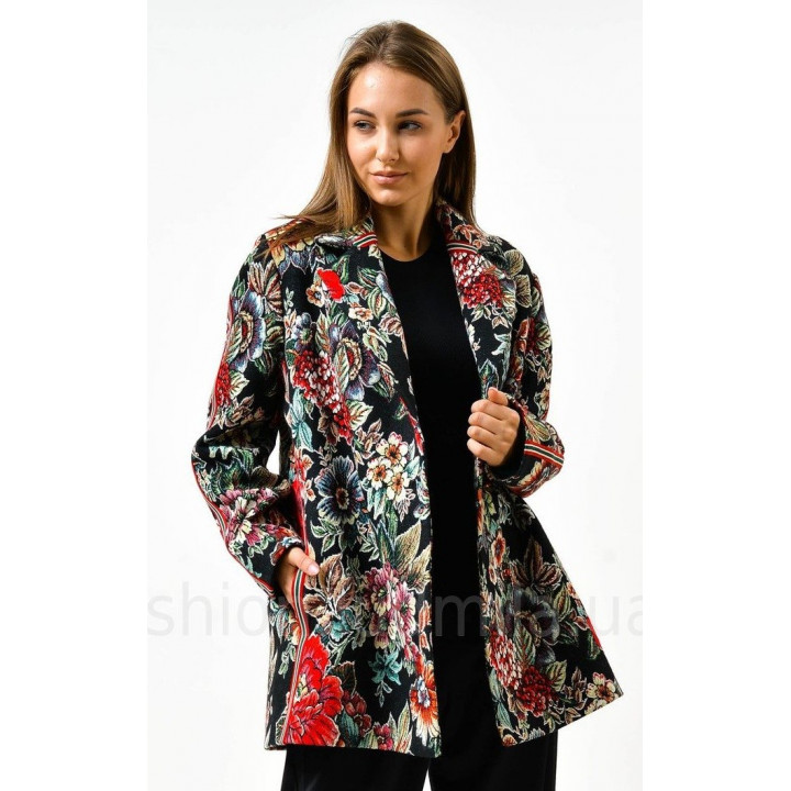 Short coat "Amelia" with floral print