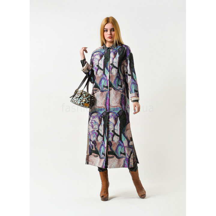 Cardigan "Canto" with geometric print