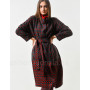 Coat "Ches" gray-red color
